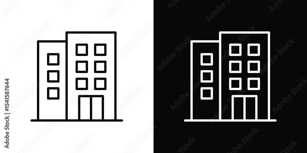 Aufkleber build icon design. simple stroke line vector icon set