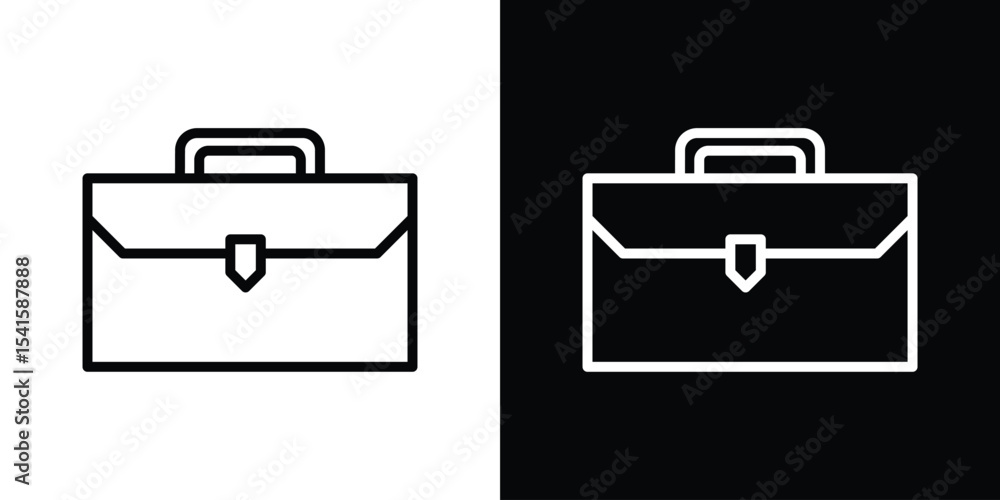 Poster briefcase icon design. simple stroke line vector icon set