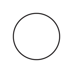 Blank circle icon vector sign and symbol isolated on white background, Blank circle logo concept 