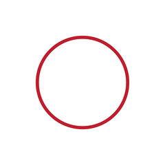 Blank circle icon vector sign and symbol isolated on white background, Blank circle logo concept 