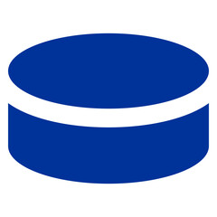 Hockey Puck Icon Blue