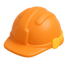 Fototapeta premium yellow helmet isolated on white