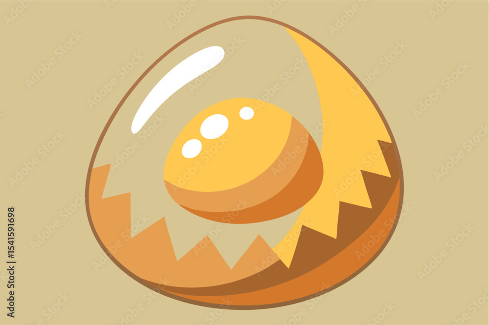 Poster egg in a decorative shell on a plain background showcasing vibrant colors and unique design