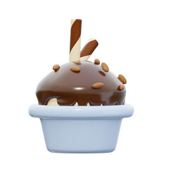 3d Ice Cream Cup illustration