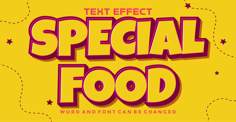 Special food editable text effect