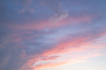 Sunset purple evening sky above the Jaffa Tel Aviv on October 3, 2023, Israel