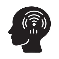 Mental Health Chatbot Brain Silhouette