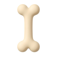 Fototapeta premium Cute 3D cartoon bone icon, Halloween spooky element isolated on white background