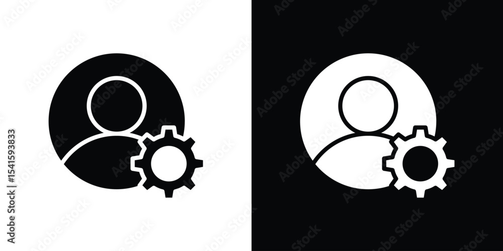 Poster account settings icon vector scalable graphics