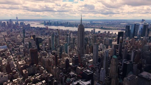 Aerial view of New York City's, Manhattan.