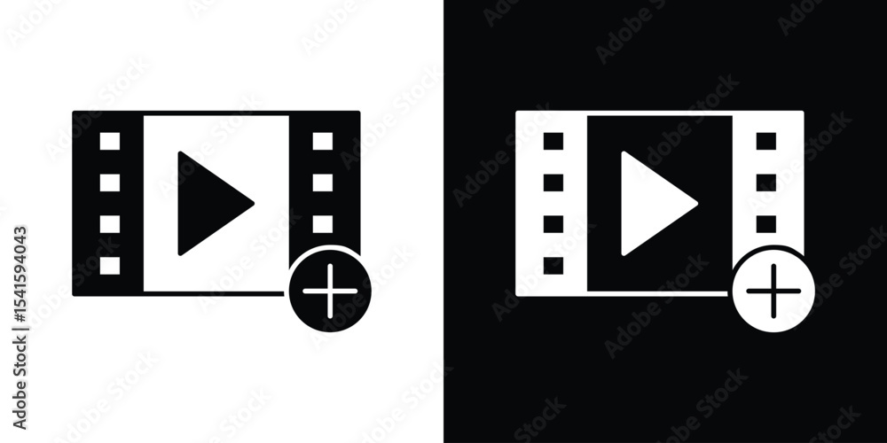 Poster add video icon vector scalable graphics
