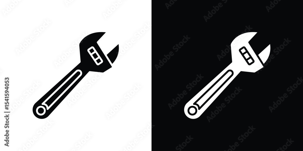 Poster adjustable wrench icon vector scalable graphics