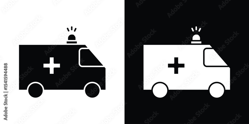 Poster ambulance icon vector scalable graphics