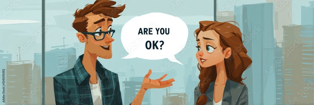 Poster Understanding How to Ask if Someone is Okay in Five Easy Steps for Better Communication and Support