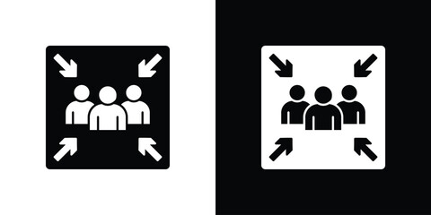 Assembly point icon Vector scalable graphics