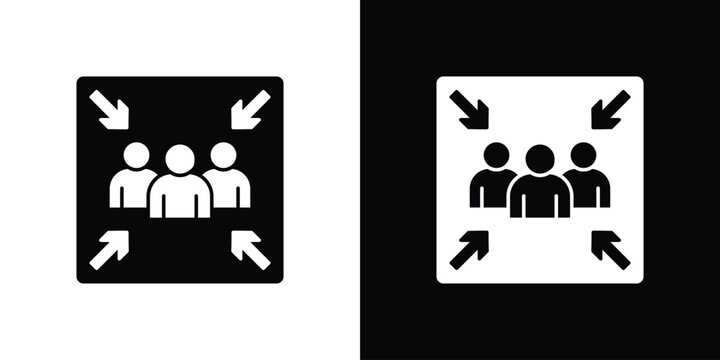 Assembly point icon Vector scalable graphics