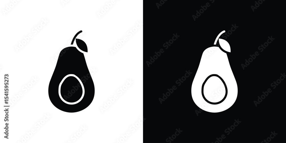 Poster avocado icon vector scalable graphics
