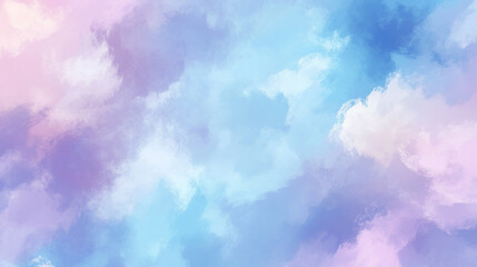 Heavenly Palette: A painterly vista of soft, pastel clouds drifts across a vibrant sky, creating an ethereal ambiance of dreamlike beauty.