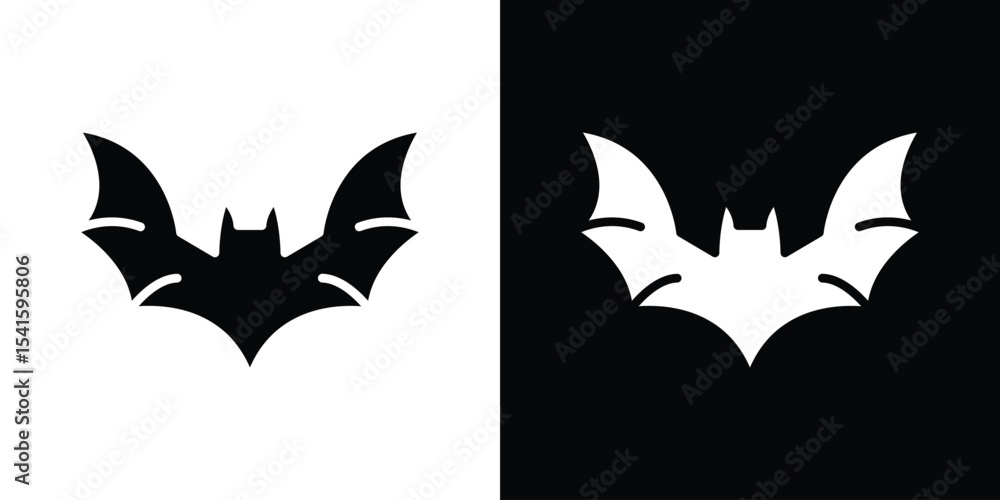 Poster bat icon vector scalable graphics