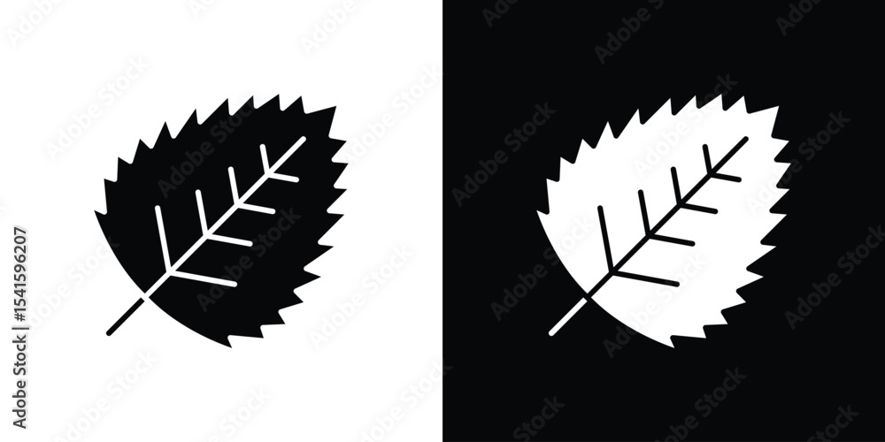 Poster birch leaf icon vector scalable graphics