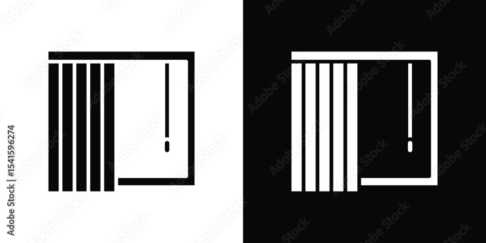 Aufkleber blinds open icon vector scalable graphics