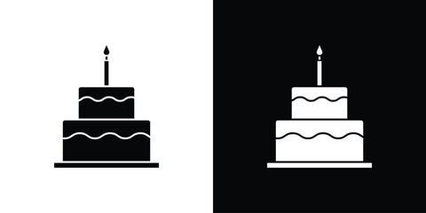 Birthday cake icon Vector scalable graphics