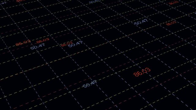 Stock markets business and financial economy diagram analysis abstract grid line table striped, big data visualization. Machine learning algorithms. Analysis of information. Technology network conveyi