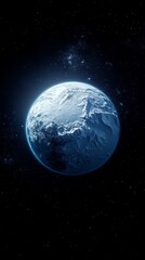 Obraz premium Planet Earth, view from space with illuminated atmosphere. Applicable for topics related to space and astronomy.