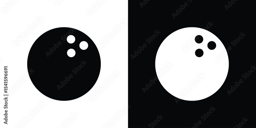 Poster bowling ball icon vector scalable graphics