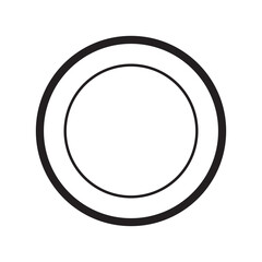 Circle shape icon vector geometry symbol for creative graphic design element in a flat color pictogram illustration