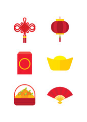 Traditional Chinese New Year collection. Vector illustration stock Illustration