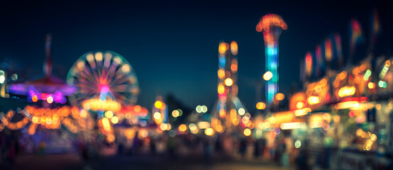 Carnival midway with blurred background