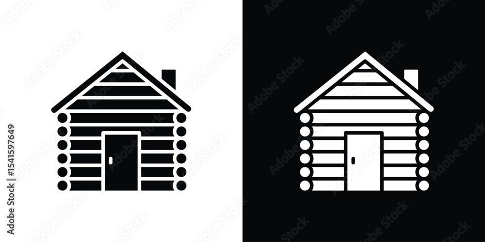 Poster cabin icon vector scalable graphics