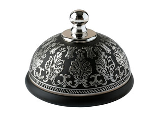Black and silver ornate service bell