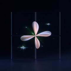 Abstract Geometric Flower with Light and Shadow Effects