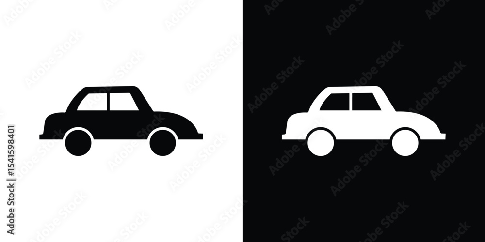 Poster car side view icon vector scalable graphics