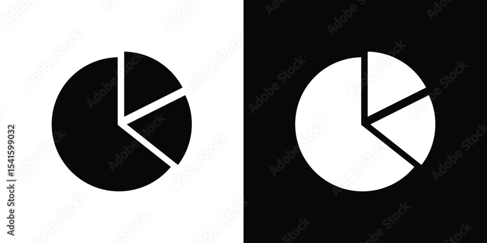 Poster chart pie icon vector scalable graphics