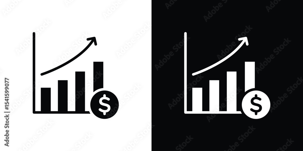 Poster chat arrow grow icon vector scalable graphics