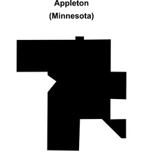 Appleton (Minnesota) blank outline map