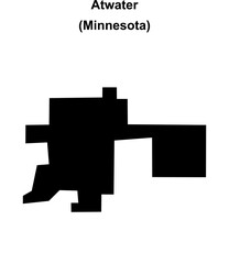 Atwater (Minnesota) blank outline map