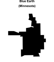 Blue Earth (Minnesota) blank outline map
