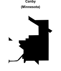 Canby (Minnesota) blank outline map
