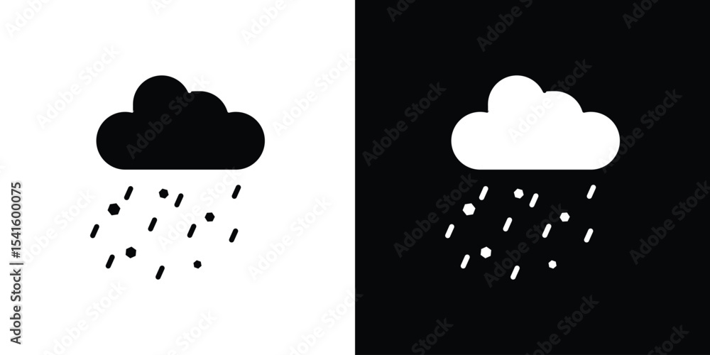 Poster cloud hail icon vector scalable graphics