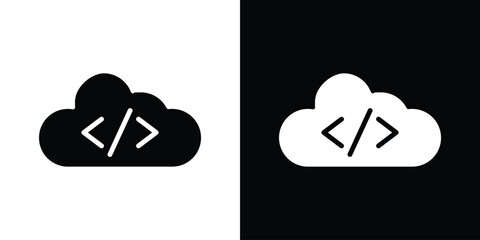 Cloud code icon Vector scalable graphics