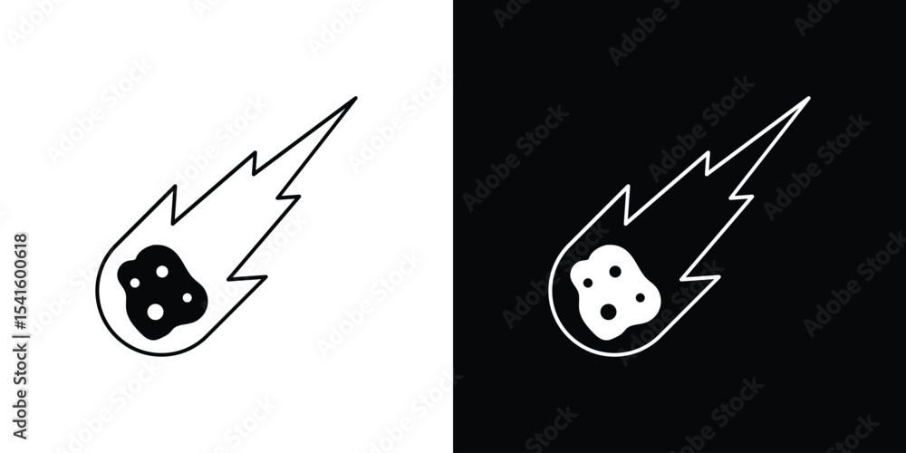 Poster comet icon vector scalable graphics