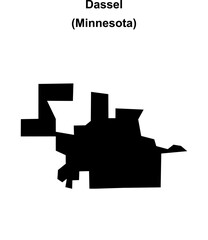 Dassel (Minnesota) blank outline map