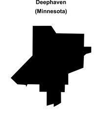Deephaven (Minnesota) blank outline map