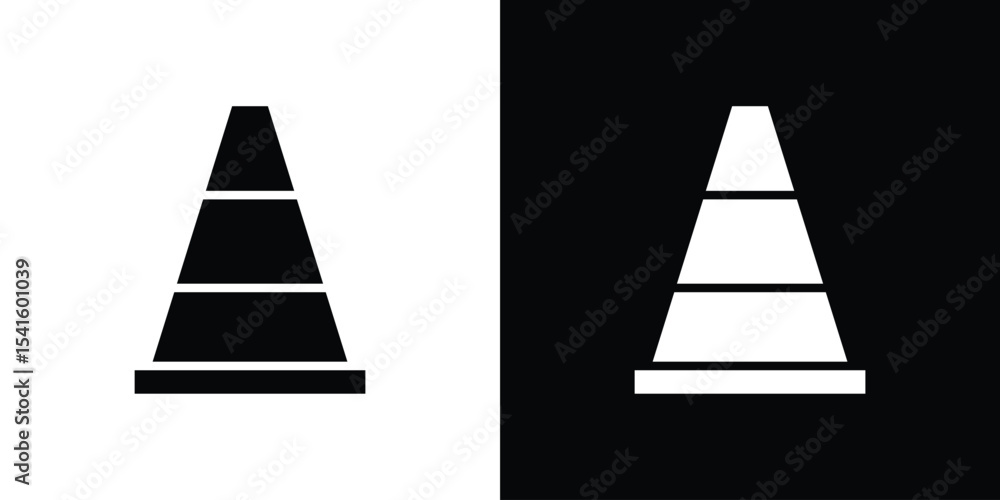 Poster construction cone icon vector scalable graphics