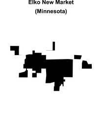 Elko New Market (Minnesota) blank outline map