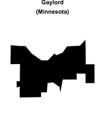 Gaylord (Minnesota) blank outline map